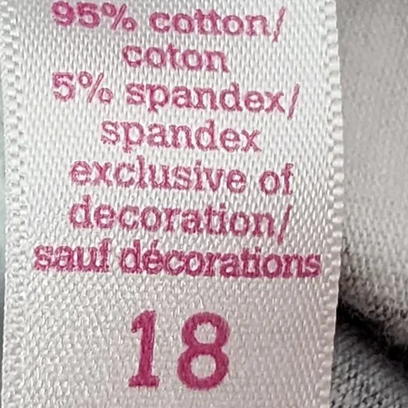 Justice Black White Check SS Black Sequin Bow Neckline Cotton Span Top Size 18 - Picture 15 of 16